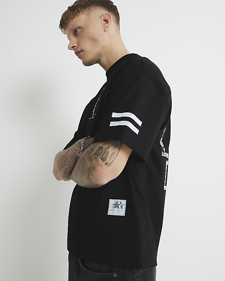 Black Oversized Fit Number 42 T-Shirt