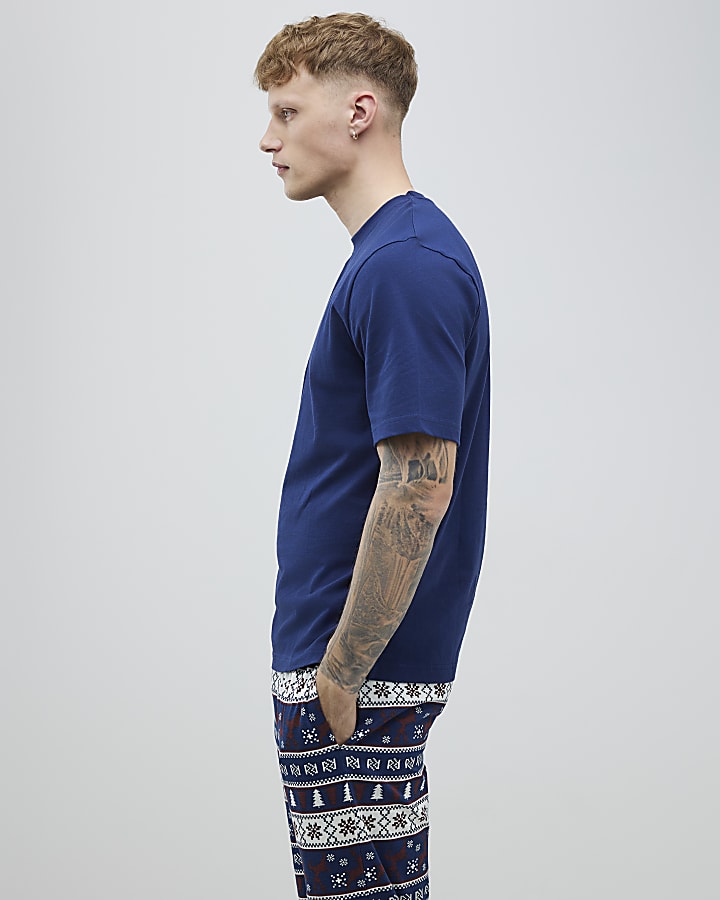 Navy Fair Isle Pyjamas Set