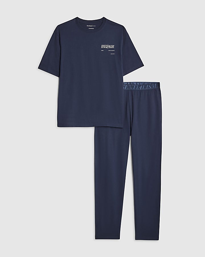 Blue Essentialism Loungewear Set