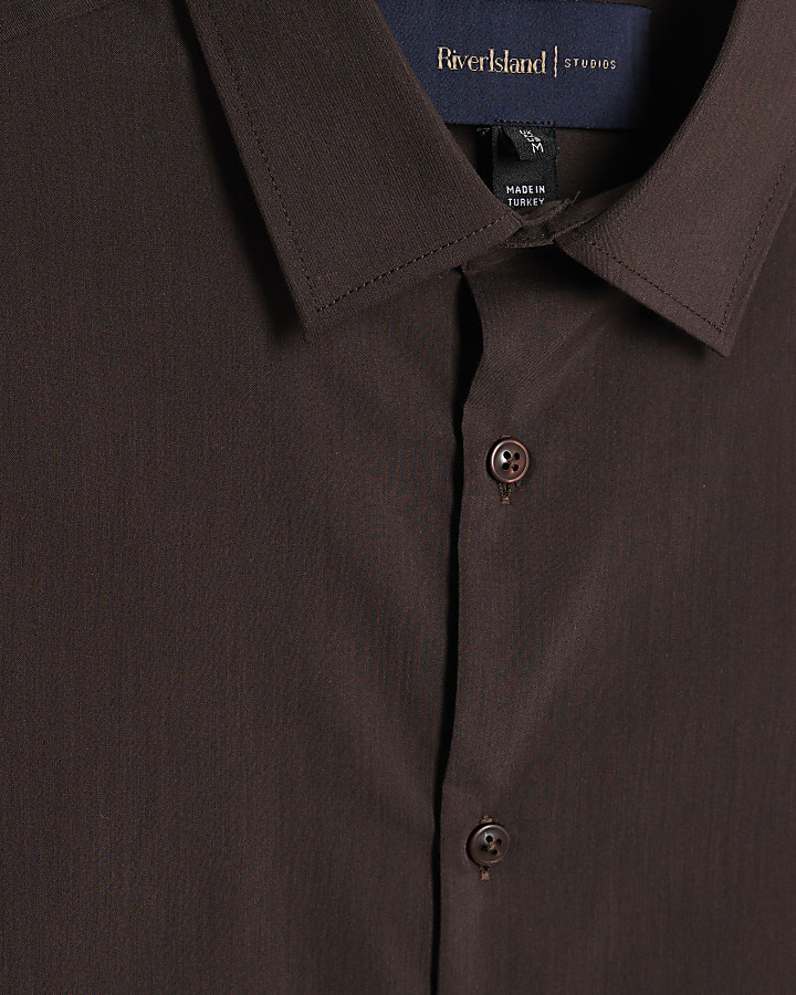Brown Slim Fit Shirt