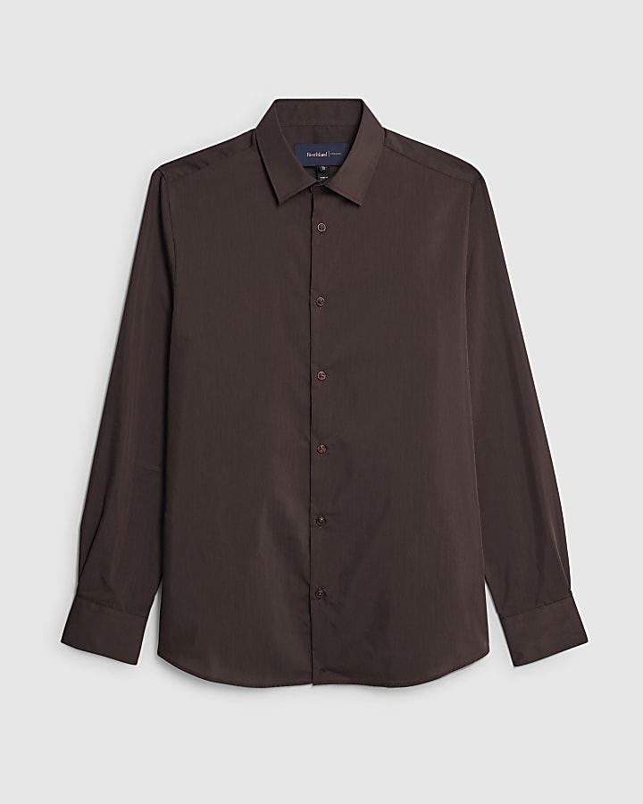 Brown Slim Fit Shirt