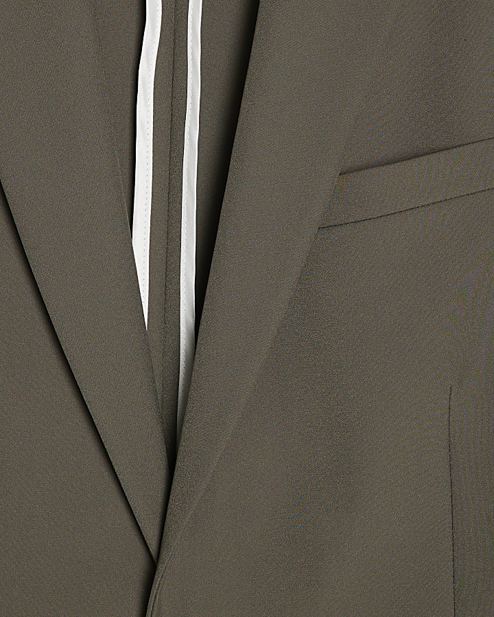 Khaki Skinny Fit Suit Jacket