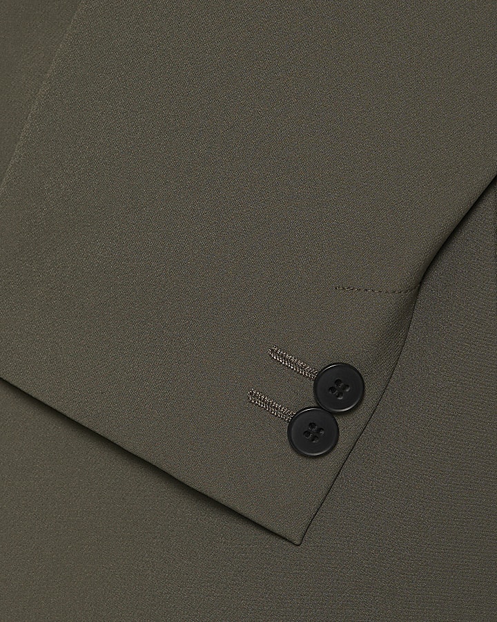 Khaki Skinny Fit Suit Jacket
