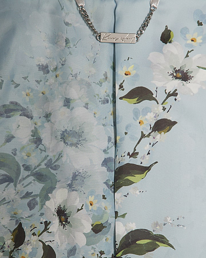 Blue Slim Fit Check Suit Jacket