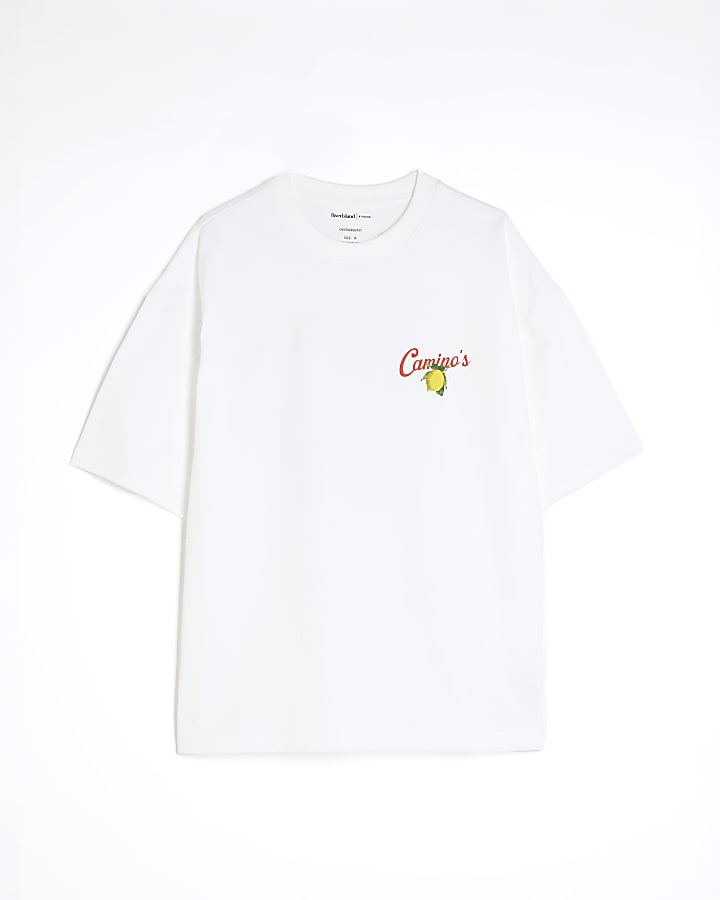 White Oversized Fit Lemoncello T-Shirt