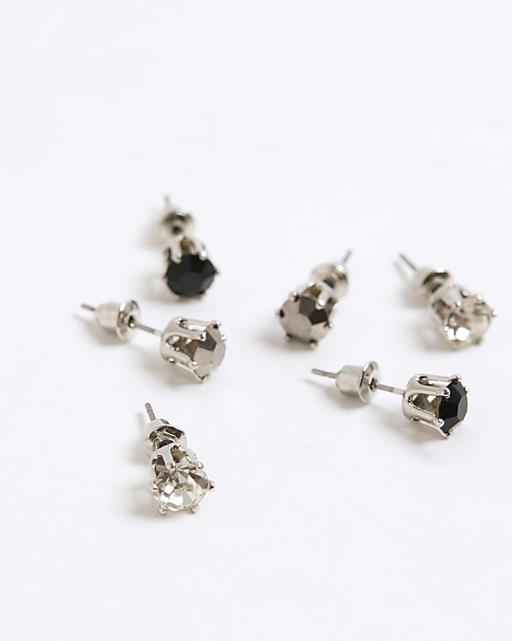 Black Eagle Motif Crystal Multipack Earrings