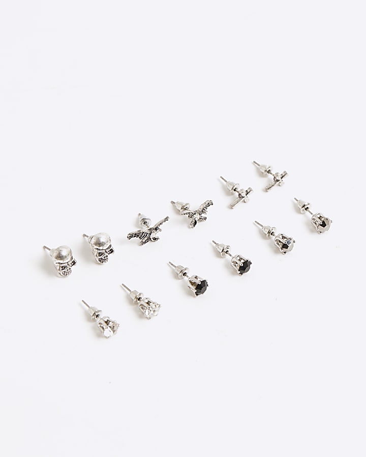 Black Eagle Motif Crystal Multipack Earrings