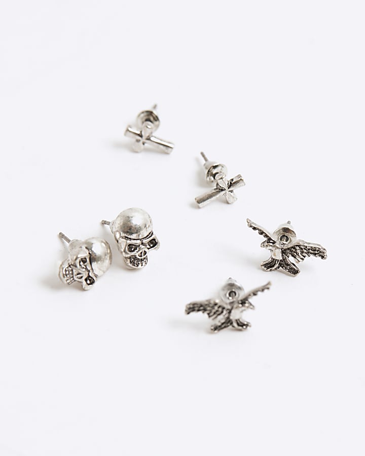 Black Eagle Motif Crystal Multipack Earrings