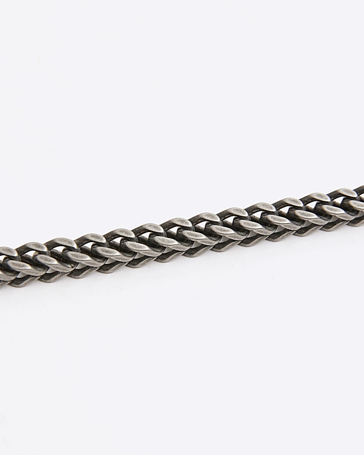 Grey Steel Gunmetal Chunky Bracelet
