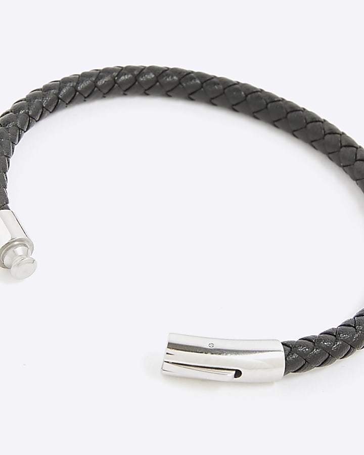 Black Leather Skinny Bracelet