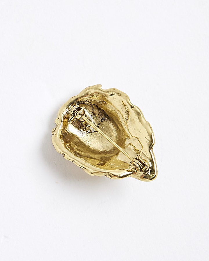 Gold Lion Brooch