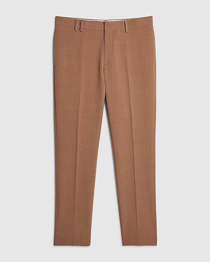 Pink Skinny Fit Suit Trousers