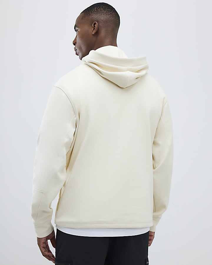 Cream Regular Fit MCMXII Hoodie