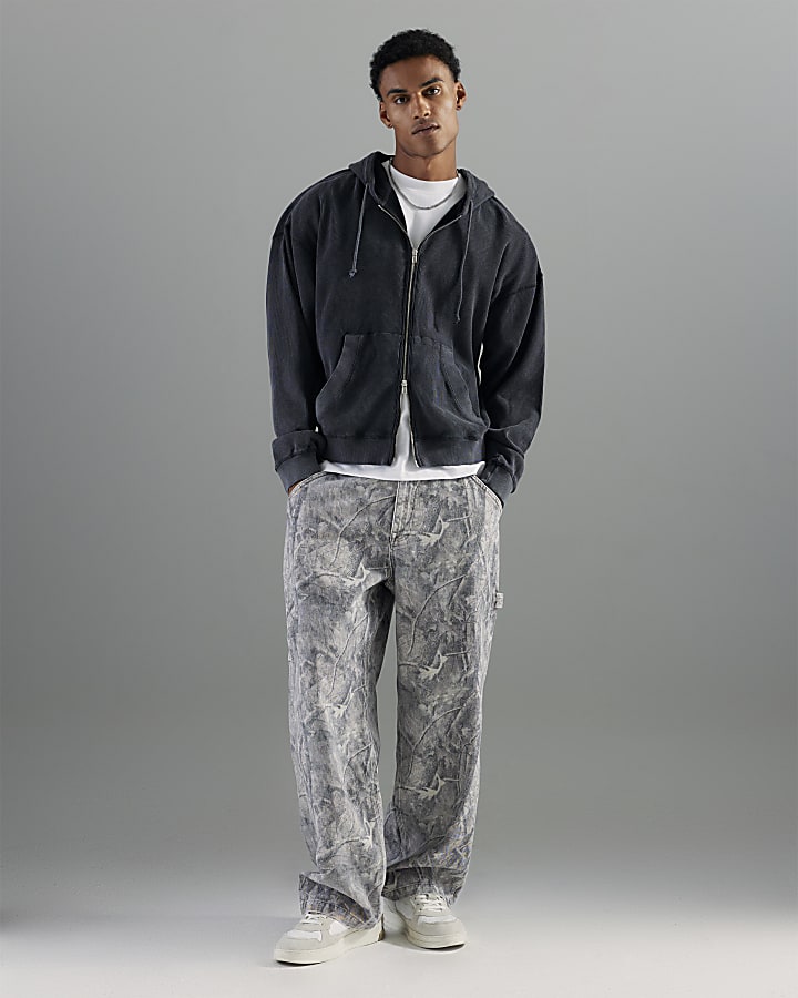 Brown Baggy Fit Camouflage Jeans