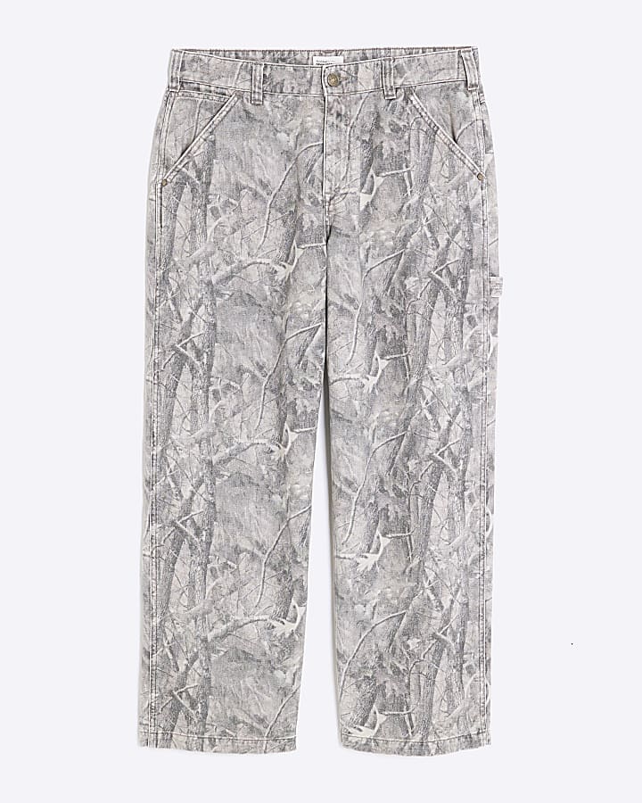 Brown Baggy Fit Camouflage Jeans