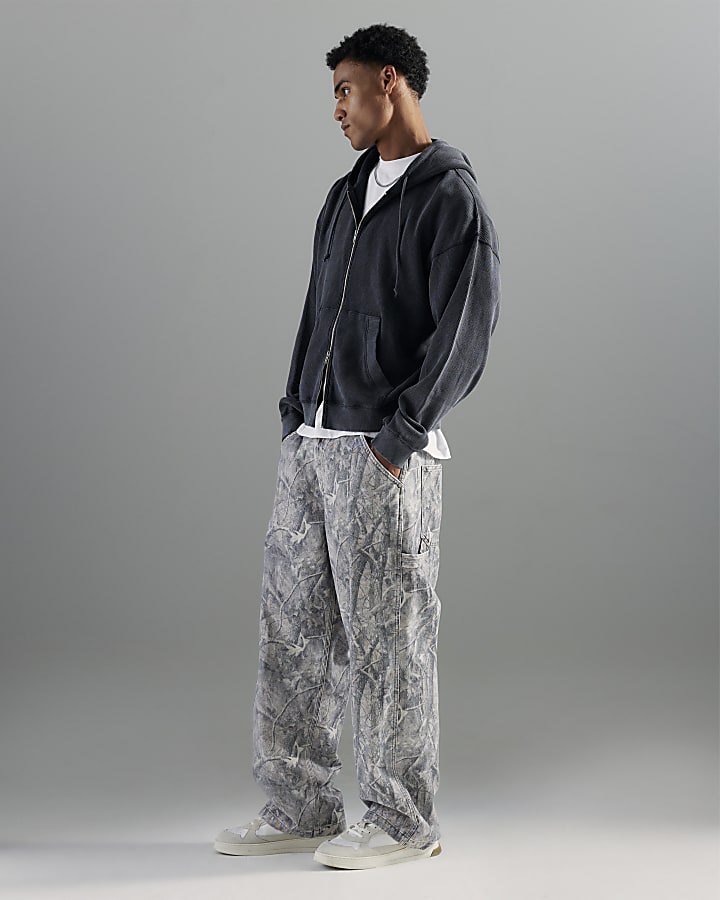 Brown Baggy Fit Camouflage Jeans