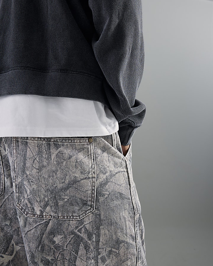 Brown Baggy Fit Camouflage Jeans