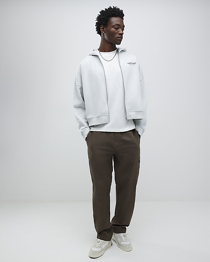 Grey Oversized Fit Luminis Studios Hoodie