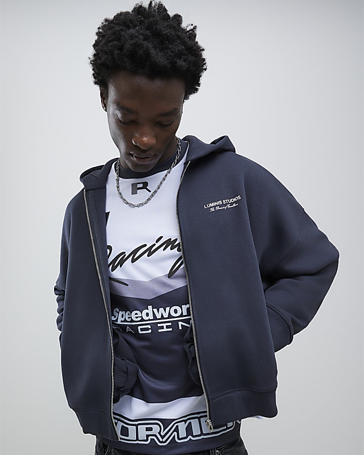 Grey Oversized Fit Luminis Studios Hoodie