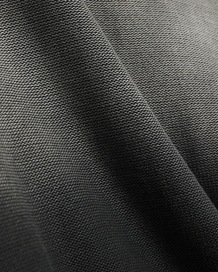 Black Relaxed Fit Garment Dye Jumper