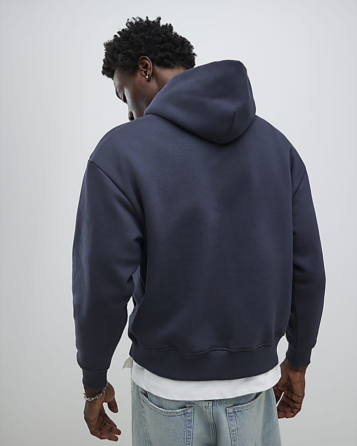 Grey Oversized Fit Hoodie