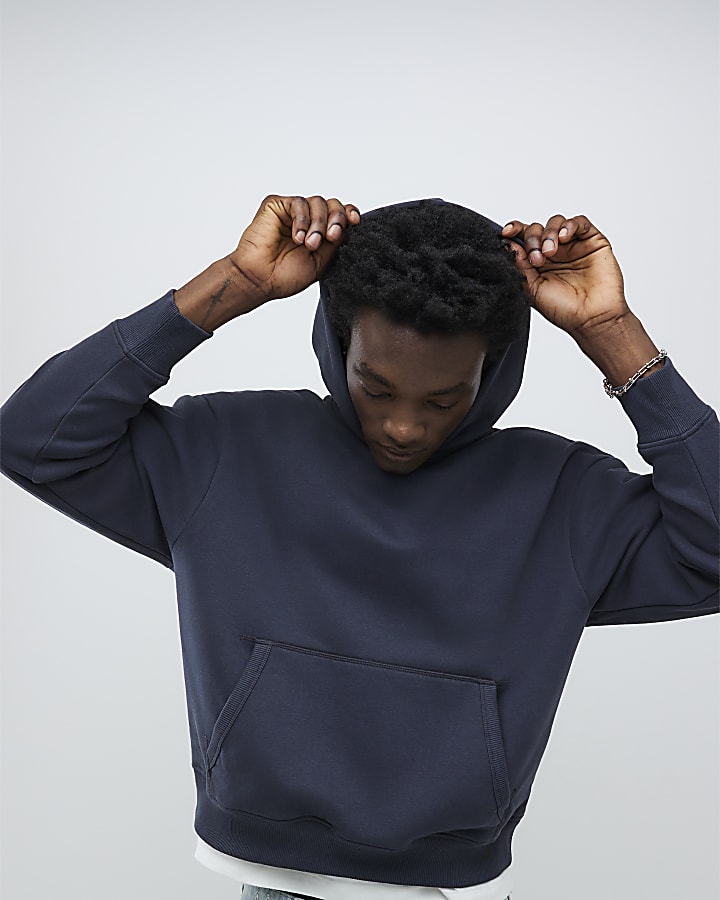 Grey Oversized Fit Hoodie