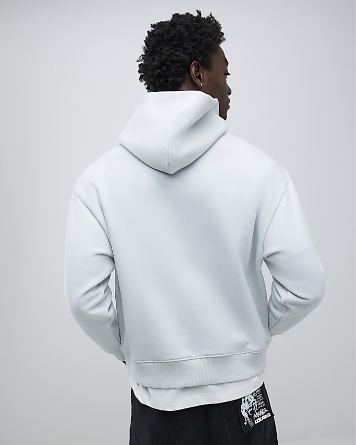 Grey Oversized Fit Hoodie