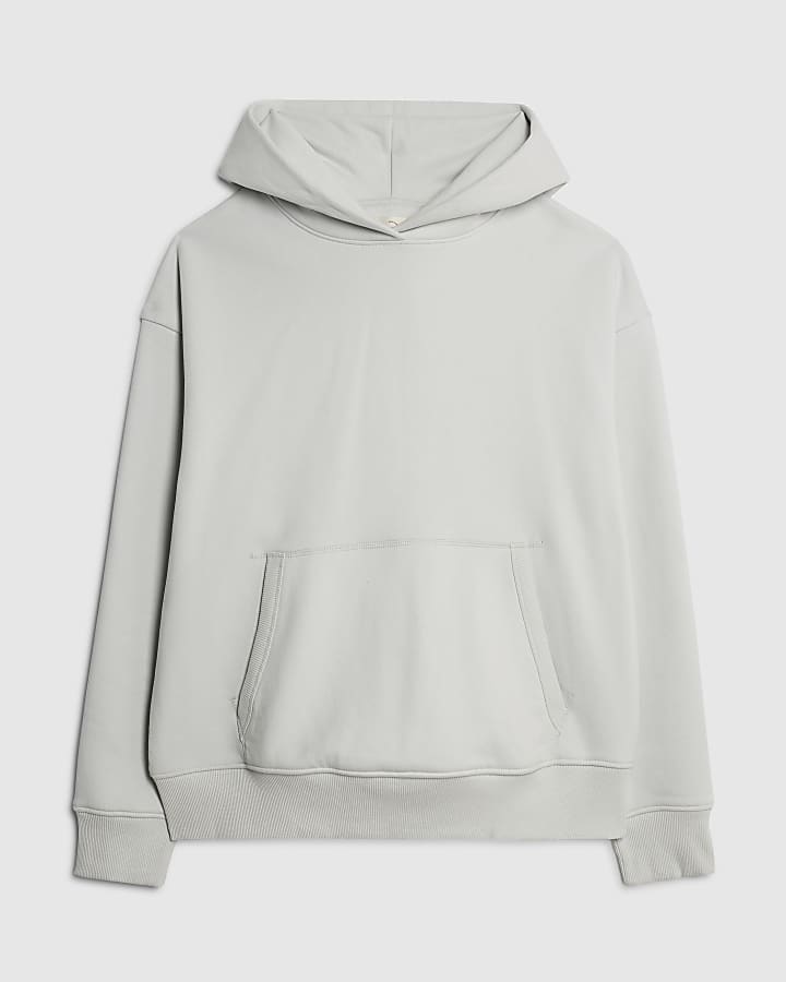 Grey Oversized Fit Hoodie