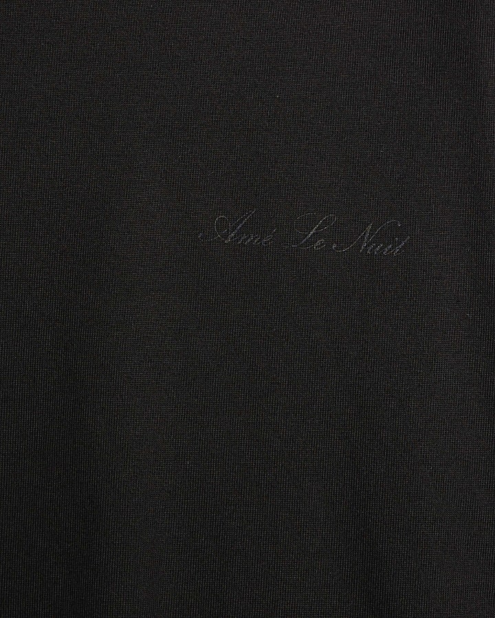 Black Boxy Fit T-Shirt and Joggers Set