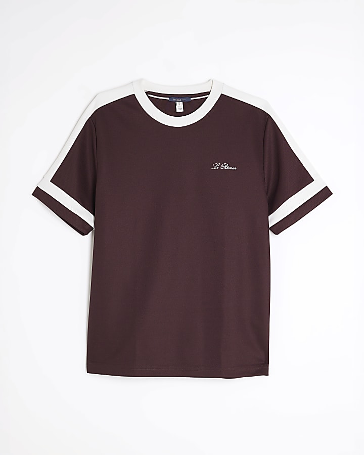 Red Slim Fit Colour Block T-Shirt