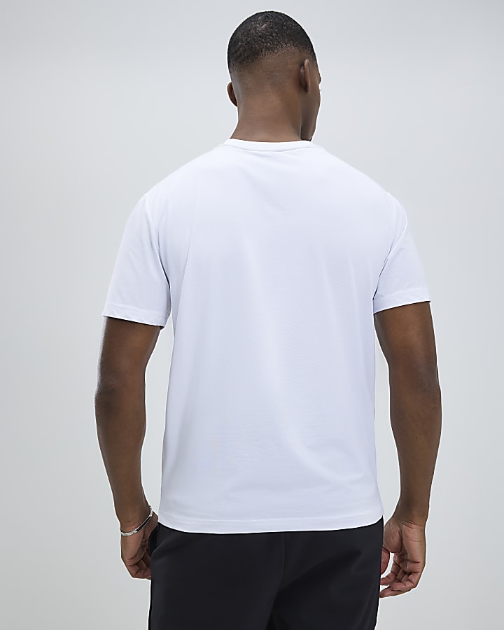 White Muscle Fit Performance T-Shirt