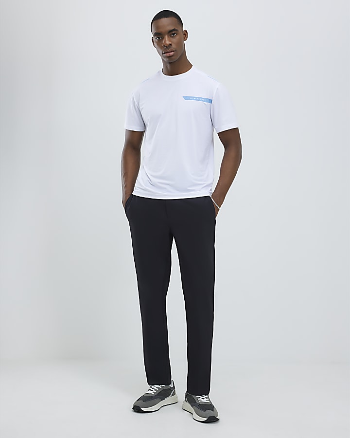 White Muscle Fit Performance T-Shirt