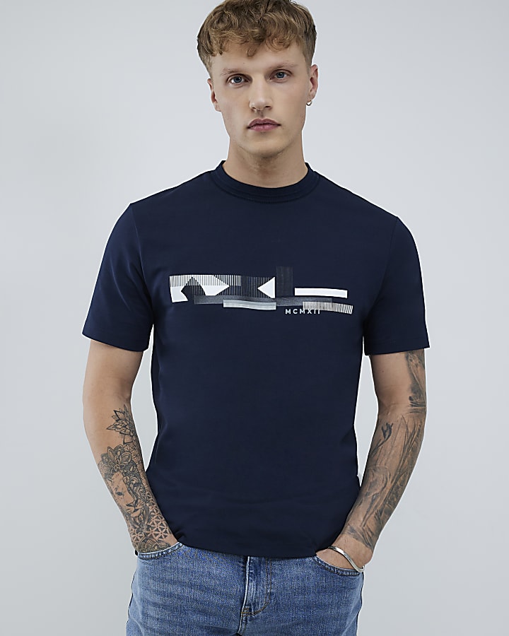 Navy Slim Fit MCM T-Shirt