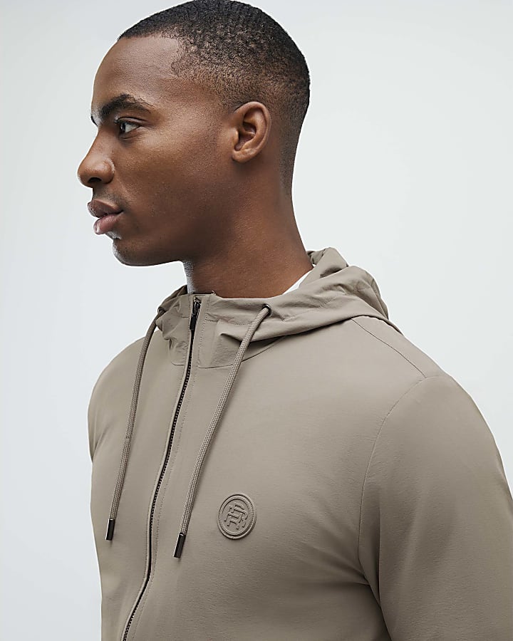Beige RI Hooded Jacket