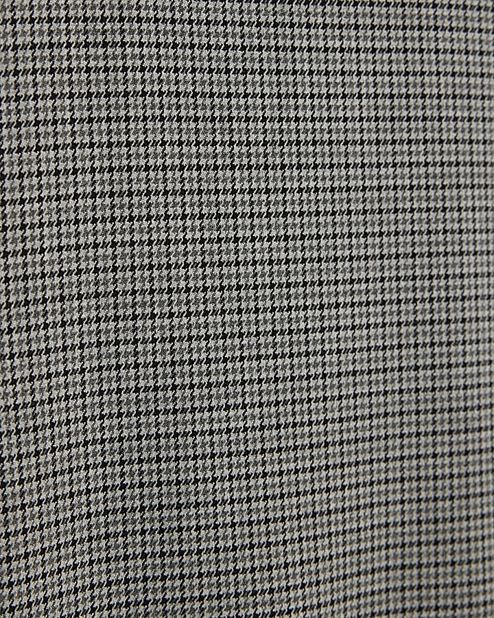 Grey Slim Fit Puppytooth Trousers
