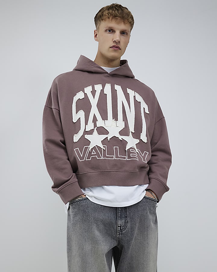 Pink Oversized Fit Saint Paris Hoodie