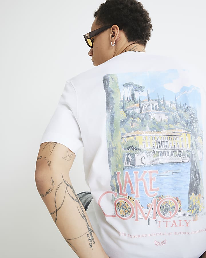 White Regular Fit Lake Como T-Shirt