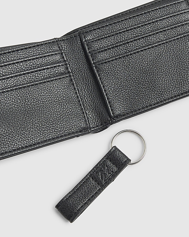 Black Wallet Keyring Gift Set
