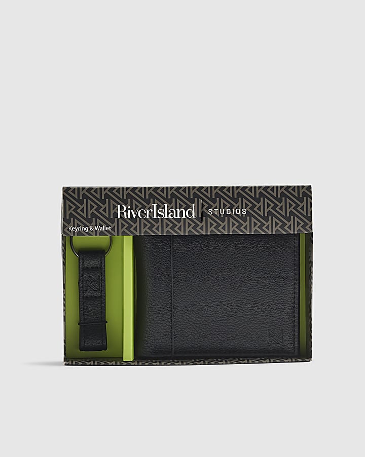 Black Wallet Keyring Gift Set