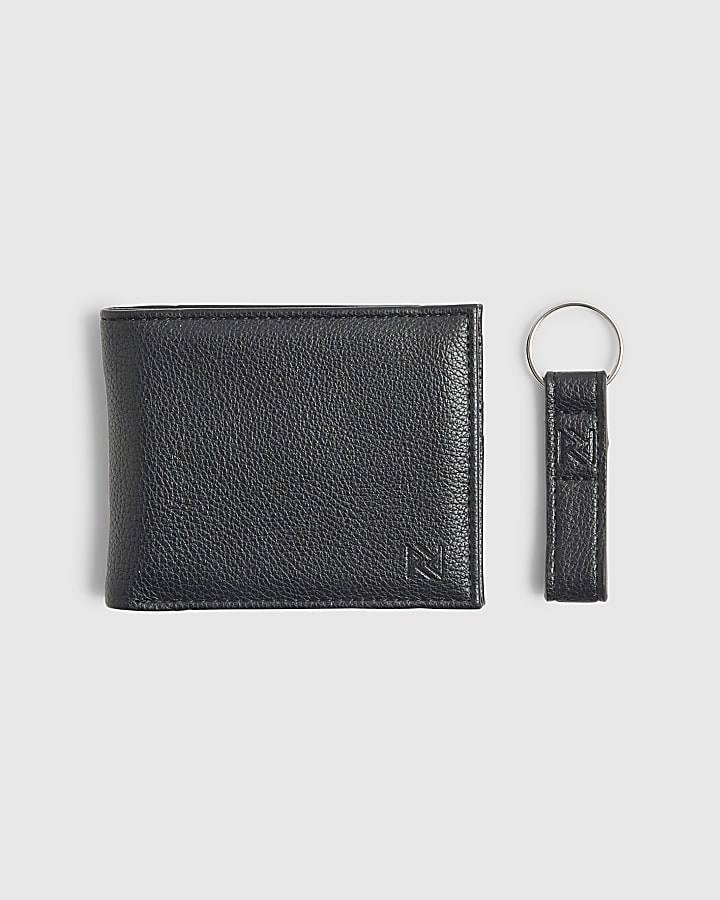 Black Wallet Keyring Gift Set