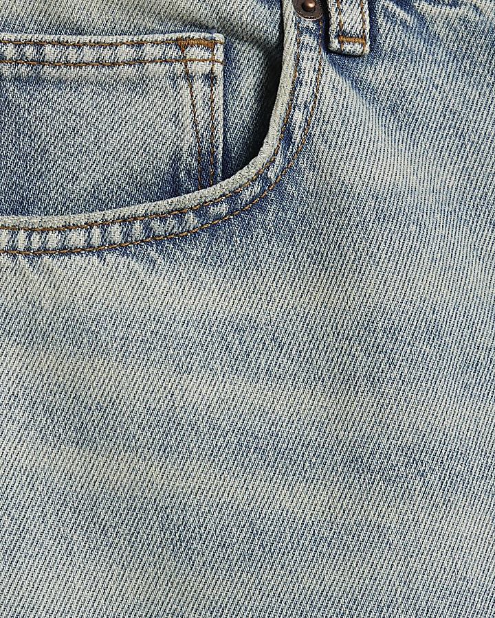 Blue Straight Leg Jeans