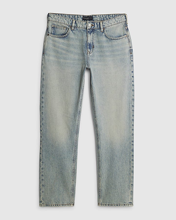 Blue Straight Leg Jeans