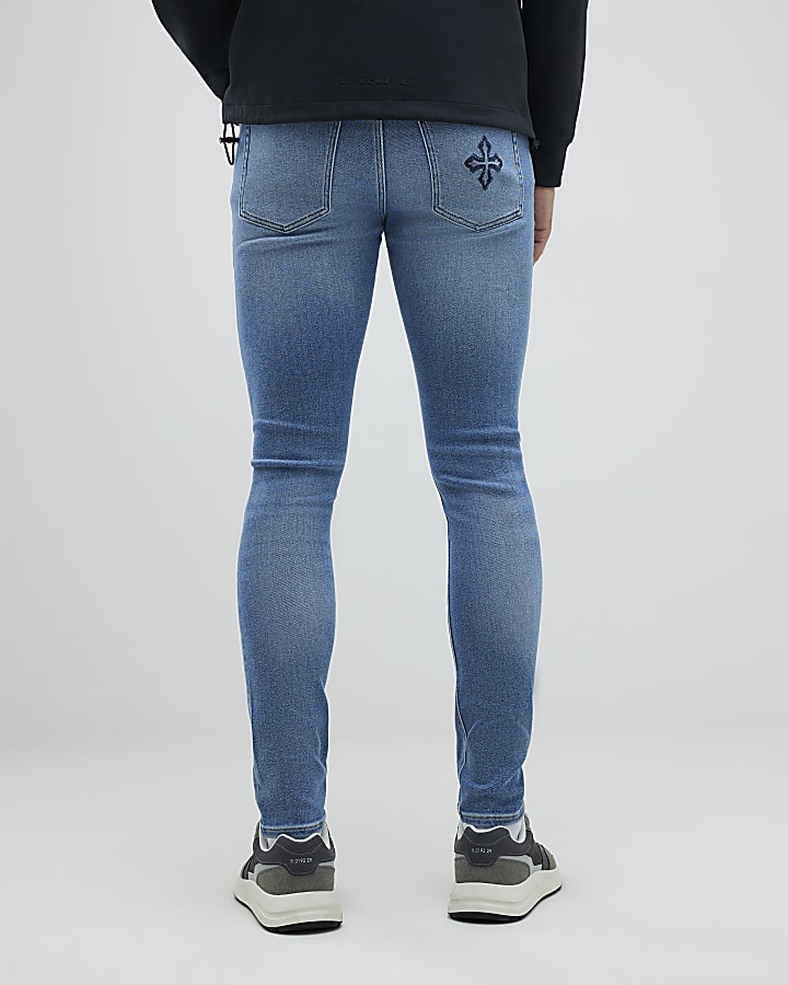 Blue Spray On Jeans