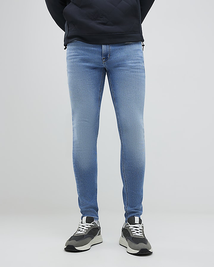 Blue Spray On Jeans