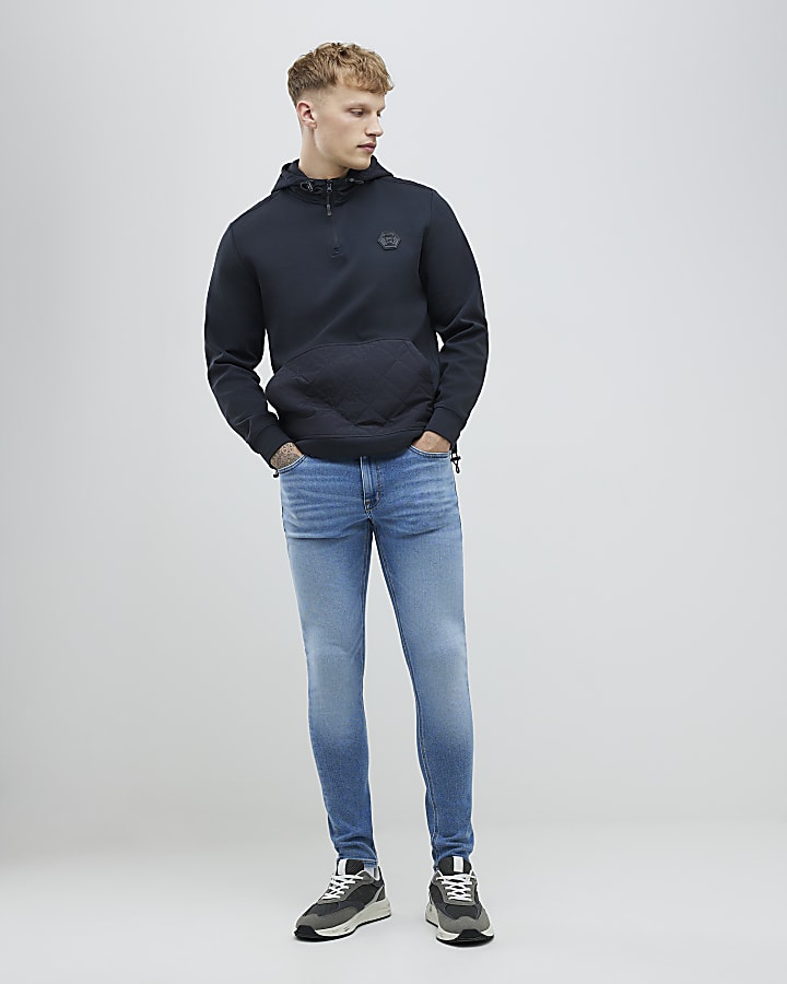 Blue Spray On Jeans