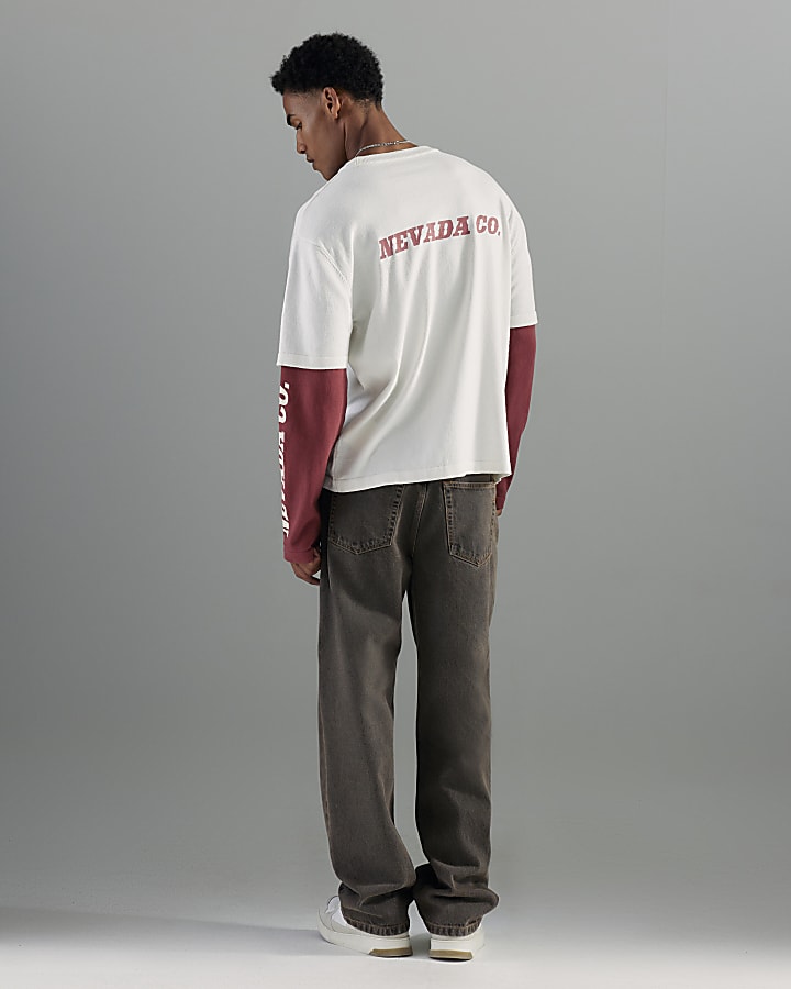 Brown Loose Fit Jeans
