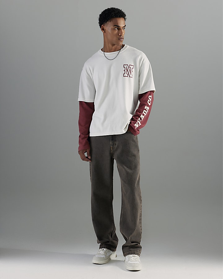 Brown Loose Fit Jeans
