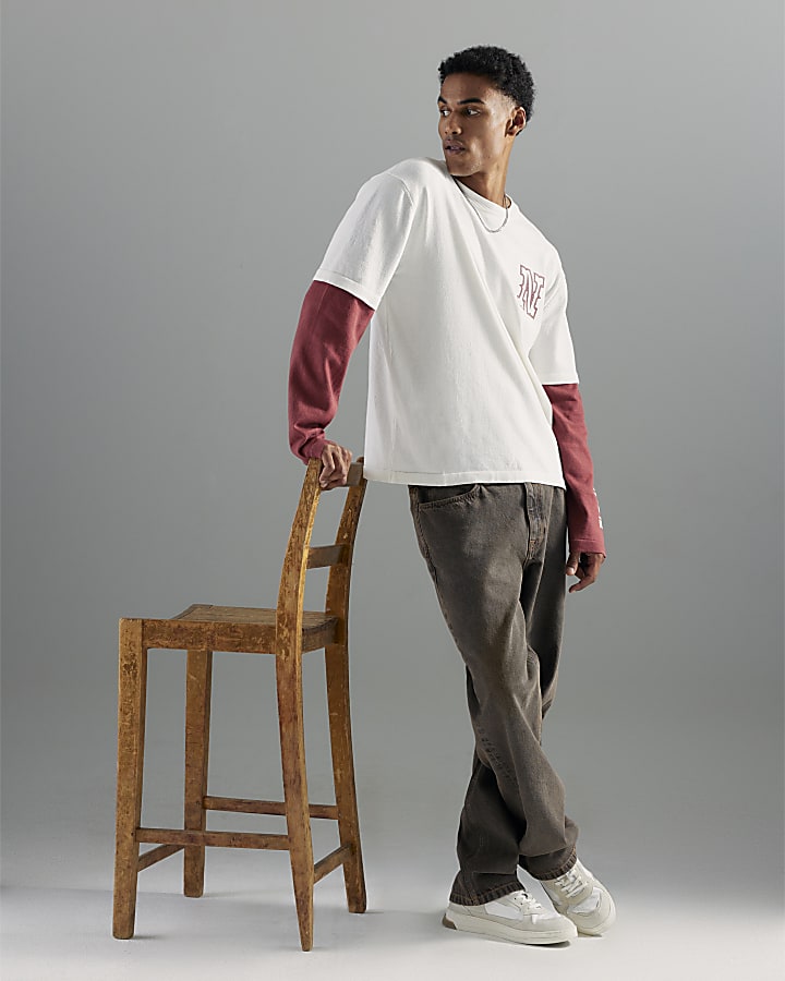 Brown Loose Fit Jeans