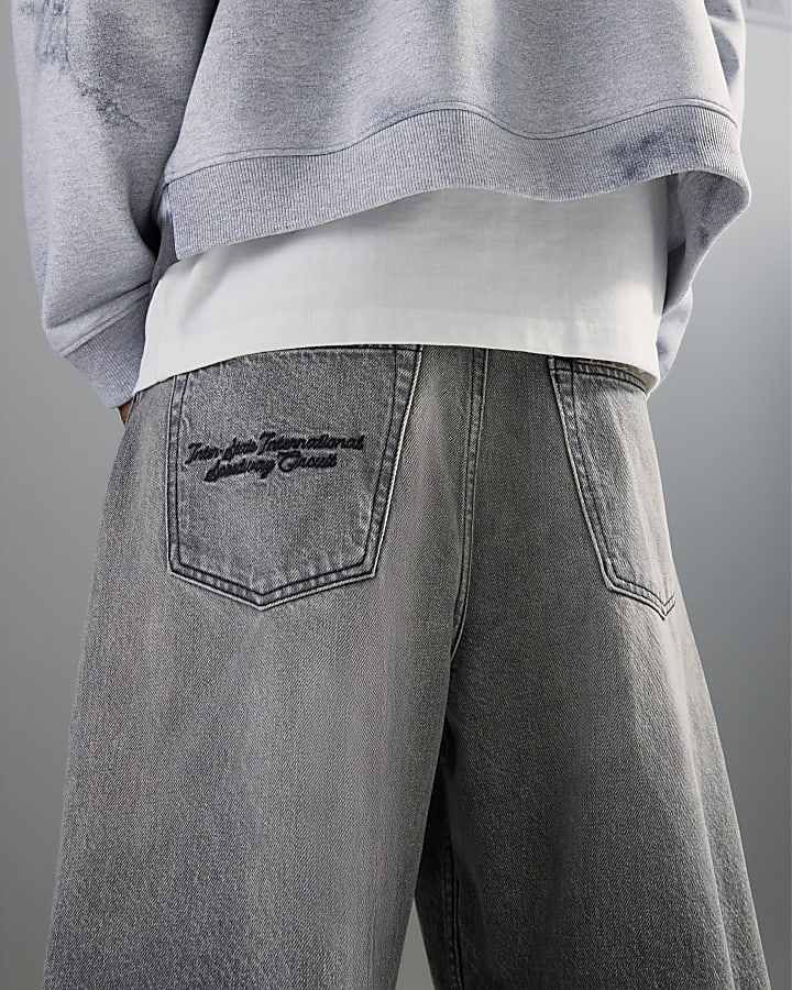 Grey Baggy Fit Jeans