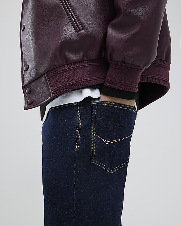 Blue Straight Leg Jeans